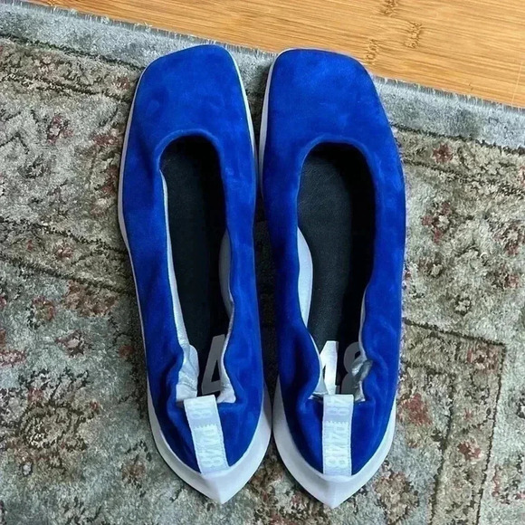 P448 Bella Blue Suede Flat ballet EU 38 US 7.5 - Picture 2 of 9